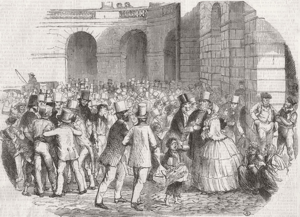 SCOTLAND. Madeleine Smith. Ct during trial 1857 old antique print picture